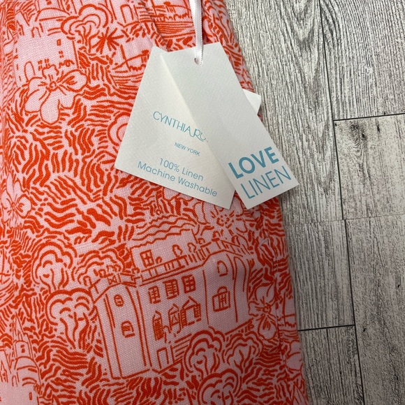 Cynthia Rowley New York Women’s 100% Line Pants Size Large Coral - Picture 8 of 9